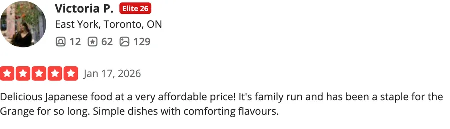 Yelp review of Manpuku